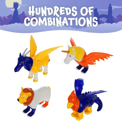 Vista 4 de POPULAR PLAYTHINGS Animales magnéticos para niños pequeños de 1 a 3 años, mezcla o combina juguetes míticos, juego de 4 regalos para niños
