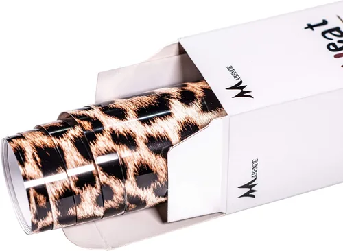 Vista 2 de Rollo de vinilo de transferencia de calor con estampado de leopardo, 83.3 x 4.9 ft, vinilo adhesivo de poliuretano termoadhesivo para camisetas