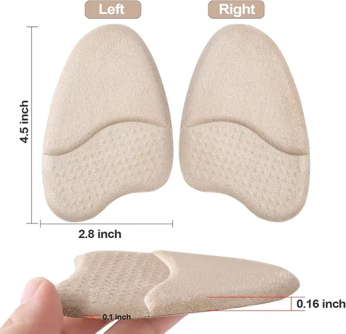 Vista 5 de Almohadillas metatarsianas para mujer, almohadillas antideslizantes para pies abiertos, almohadillas para el antepié para mujeres, cojines de bola
