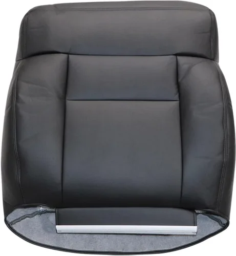Vista 6 de Priprilod Funda de asiento de repuesto de cuero negro para parte inferior y superior del lado del conductor y del pasajero, compatible con Ford F150