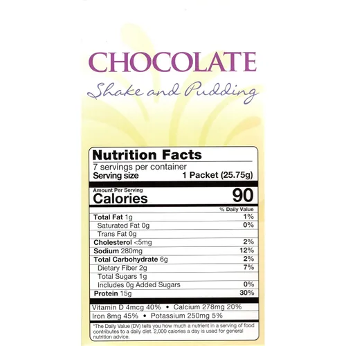 Vista 3 de HealthSmart - Mezcla cremosa de batido de chocolate y pudín, 0.53 oz de proteína, baja en calorías, baja en carbohidratos, baja en grasa, sin