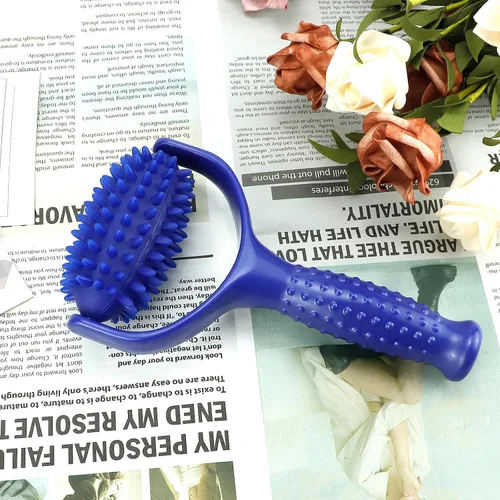 Vista 7 de Rodillo de bolas de masaje con mango – Rodillo de auto-masaje herramienta de masaje para alivio muscular Relajación corporal Fascia Masaje