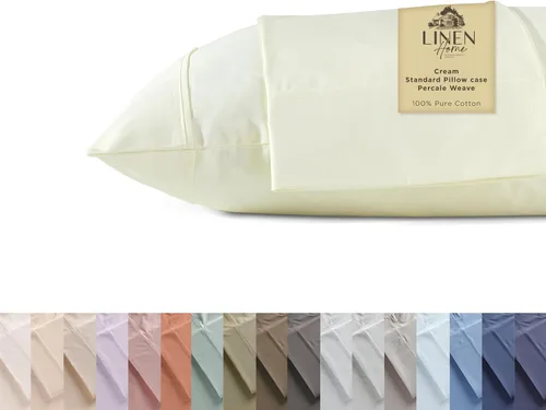 Vista 32 de Fundas de almohada 100% algodón percal con encaje fluer tamaño Queen/estándar, color blanco, 2 piezas de fundas de almohada, ropa de cama fuerte