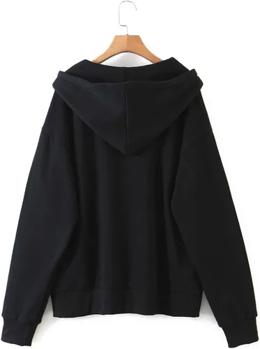 Vista 3 de Hemlock Sudadera con capucha y cremallera para niñas adolescentes, sudadera de manga larga con capucha, chaqueta deportiva