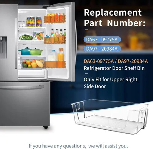 Vista 3 de Contenedor para puerta de refrigerador DA63-09775A DA97-20984A actualizado (lado derecho) Compatible with Sam-sung Refrigerator RF27T5201SR