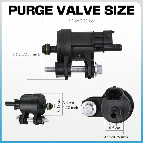 Vista 2 de Válvula de purga de recipiente de vapor, compatible con Buick Enclave LaCrosse Cadillac ATS CTS SRX XTS Chevy Caprice Equinox Impala, GMC Acadia