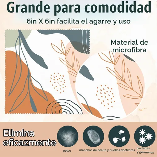 Vista 3 de Sinmoe 20 piezas de paño de limpieza de microfibra para gafas Diseño bohemio abstracto lindo Paño de microfibra suave multicolor Limpiador de gafas