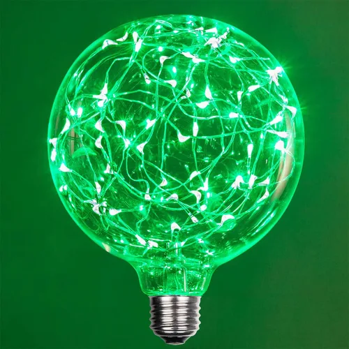 Vista 16 de Wintergreen Lighting LEDimagine - Bombilla de cadena de hadas, colgante de globo LED, bombilla ST64 con base E26 (dorado)