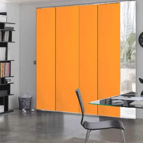 Vista 24 de LETAU - Persianas corredizas 100% opacas con riel, hechas verticalmente para ventanas grandes, puertas corredizas, espacios abiertos y divisores