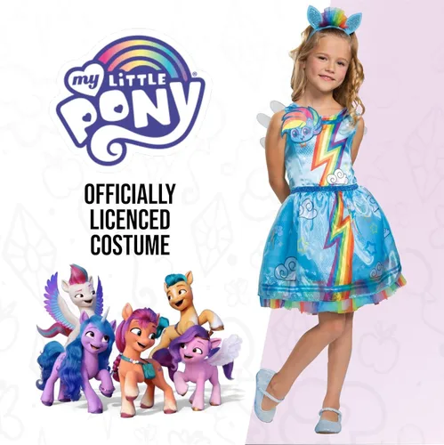 Vista 5 de Disfraz de My Little Pony de Rainbow Dash para niñas disfraz de personaje infantil