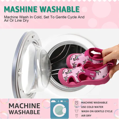 Vista 7 de Zapatos de agua para niños y niñas, de secado rápido, con puntera ancha, bonitos zapatos para la playa y la piscina (niños pequeños)