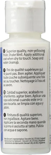 Vista 2 de DecoArt Americana DuraClear Barnices Ultra Matte de 2 onzas Transparente Ultra Mate