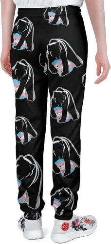 Vista 3 de Mama Bear Transgender Soft Womens and Mens Sweatpants Cozy Fit Elastic Athletic Lounge Pants Workout