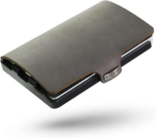 Vista 2 de I-CLIP Tarjetero original con clip de dinero - Cartera delgada de cuero suave - Cartera de cuero - Billetera premium - Tarjetero - Suave al tacto
