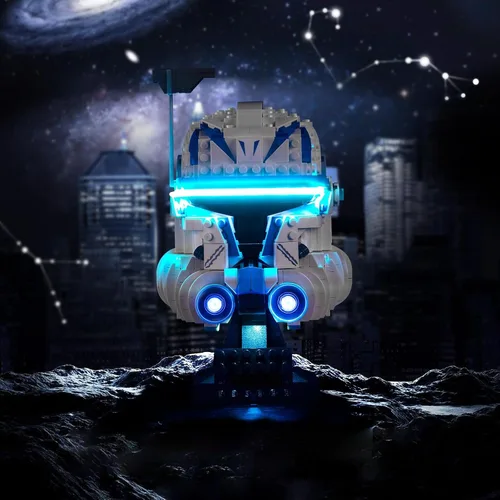 Vista 3 de VONADO Kit de luces LED compatible con el set de casco Lego Captain Rex 75349, iluminación DIY compatible con el casco Lego 75349 (sin modelo)