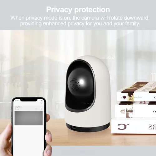 Vista 8 de Smart Baby Security Camera, 360-Degree Indoor Camera with Motion Detection, 7×24H Recordings, Mobile App Control