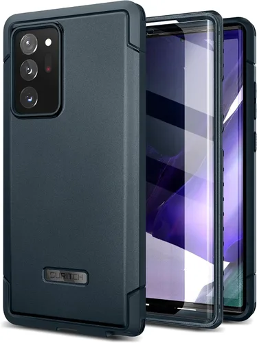 Vista 9 de SURITCH Funda para Samsung Galaxy Note 20 Ultra (solamente) de 6.9 pulgadas, 2 marcos frontales, protector de pantalla integrado, protector