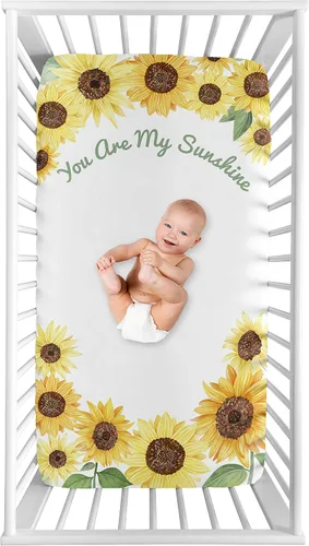 Vista 16 de Sweet Jojo Designs Sábana bajera para cuna de bebé 100% algodón (hojas florales bohemias) para niñas y niños, guardería infantil, habitación