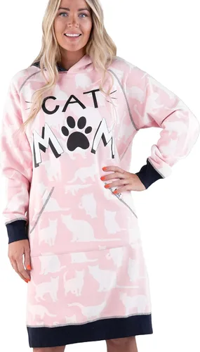 Vista 164 de Lazy One Sudadera con capucha de gran tamaño, ropa de dormir cómoda, vestido de suéter para mujer