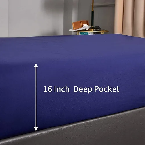 Vista 4 de Juego de sábanas - Ropa de cama de microfibra cepillada - Sábanas y fundas de almohada - Bolsillos profundos - Ajuste fácil - Sábanas transpirables