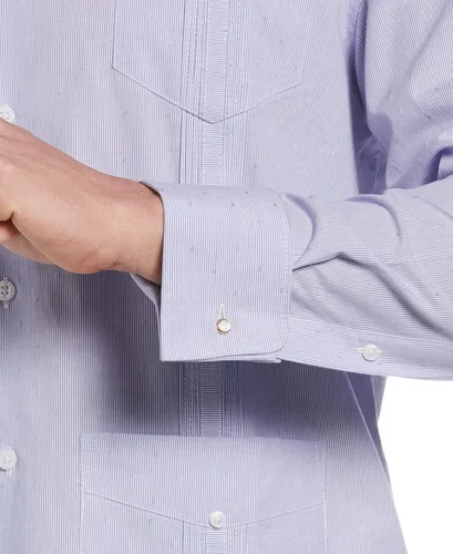 Vista 6 de Cubavera Camisa Guayabera de algodón de manga larga para hombre