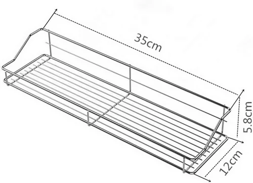 Vista 8 de Hemoton Estante de baño de acero inoxidable para ducha, organizador de cesta de almacenamiento montado en la pared, soporte para cocina, inodoro