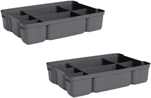 Vista 35 de Superio Contenedor de plástico transparente de 7.4 cuartos con tapa, no tóxico, sin BPA, sin olor, caja de almacenamiento organizadora, recipiente