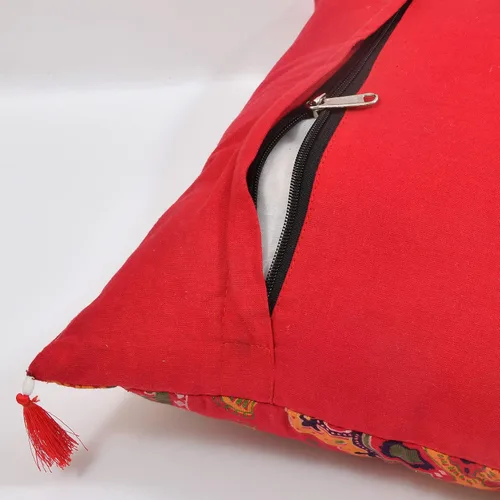 Vista 6 de Juego de 5 fundas de almohada étnicas indias para sofá, decoración de árabe occidental, juego de 5 fundas coloridas de estilo bohemio para sofá