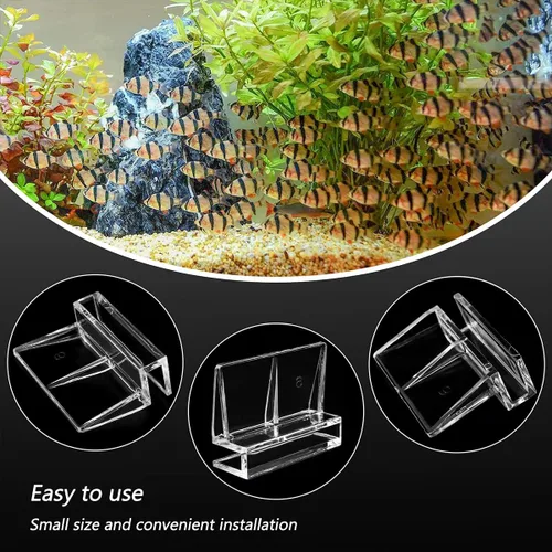 Vista 3 de 16 clips de acrílico para cubierta de acuario de 0.236 pulgadas, cubierta de vidrio transparente para pecera, soporte de soporte universal para tapa