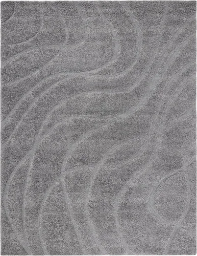 Vista 102 de Safavieh Florida Shag Collection - Alfombra de área de 2 x 3 pies, color crema/beige, diseño geométrico, felpa de 1.2 pulgadas de grosor, ideal