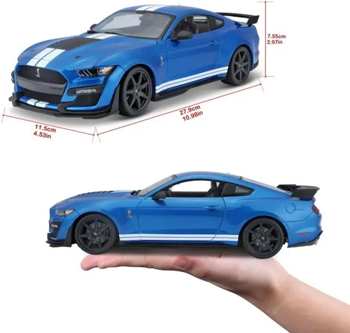 Vista 3 de Maisto 1:18 Edición Especial 2020 Mustang Shelby GT500, naranja, azul surtidos