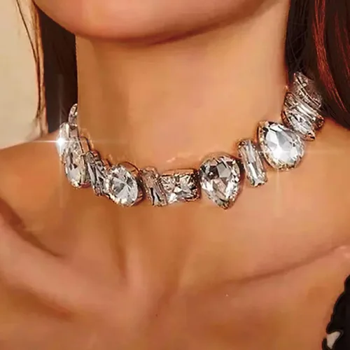 Vista 5 de JONKY Gargantilla con diamantes de imitación para mujer