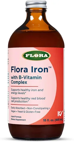 Vista 8 de Flora Iron - Suplemento vegano de hierro líquido con vitaminas B, ofrece glóbulos rojos y apoyo energético, sin levadura y sin gluten, deliciosa
