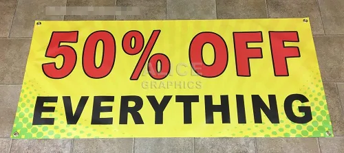 Vista 2 de Cartel de venta de todo para tienda minorista de 22 x 48 pulgadas, venta de cierre de tienda, venta de mudanza (diseño #4), cambio de texto