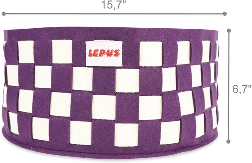 Vista 5 de SUSSEXHOME Pets - Cama redonda para gatos de 15.75 x 15.75 x 6.7 pulgadas, acogedora cama para gatos y perros pequeños, cojín interior decorativo
