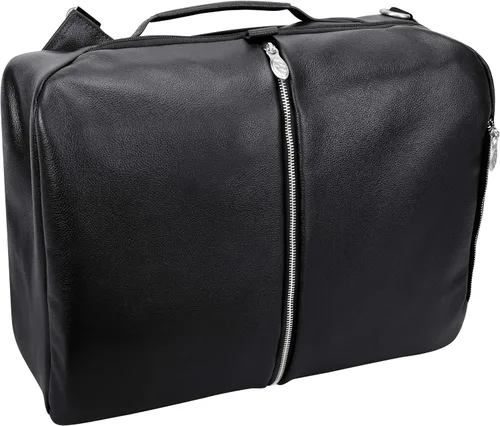 Vista 2 de McKlein U Series East Side Mochila para portátil, cuero negro (18875)