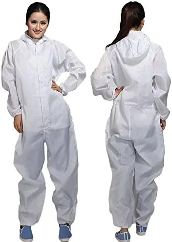 Vista 2 de ESD Lab cierre de cremallera Up con capucha anti Static Jumpsuit overol Uniforme Spray de pintura los Vestidos de trabajo