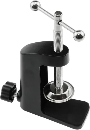 Vista 4 de AYLIFU Soporte voladizo de montaje de luz de escritorio de aleación de aluminio negro con tornillos ajustables para brazo de micrófono y lámpara