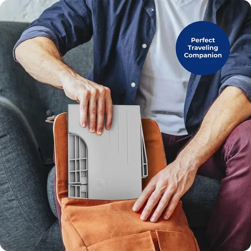 Vista 16 de Squatty Potty Porta Traveler Taburete plegable de inodoro para viajes, 7" de altura, gris Portable Footrest for Squatting, Improved Digestion &