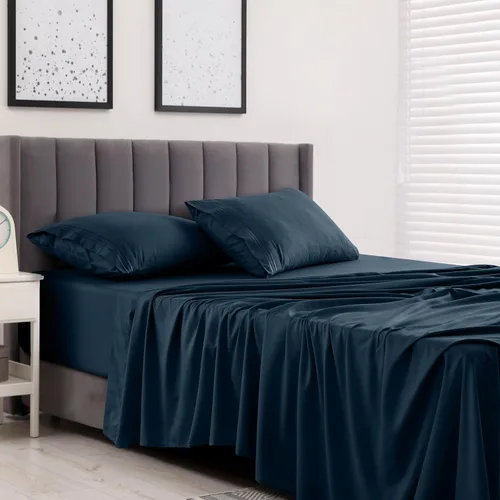 Vista 108 de LUX Décor - Juego de sábanas Twin de microfibra ultrasuave de 3 piezas con sábana encimera, sábana bajera de 16 pulgadas de profundidad y funda