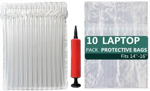 Vista 8 de Bolsas protectoras inflables para laptop, paquete de 3, con bomba manual, se adapta a cuadernos de 14 a 16 pulgadas, protección contra caídas de 360