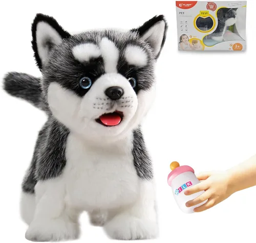 Vista 12 de CU-MATE Juguetes eléctricos de peluche para perros de 12 pulgadas, juguete electrónico de peluche para perro, robot interactivo, juguete interactivo