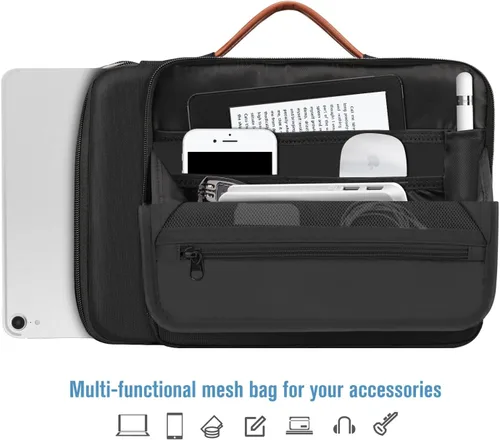 Vista 5 de Fintie 12.9-13 pulgadas Tablet Laptop Sleeve Case, Maletín Bolsa de hombro Compatible con MacBook Pro, MacBook Air, MacBook Neo, iPad Pro/Air