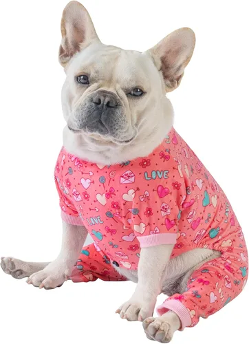 Vista 10 de CuteBone - Pijama de Halloween para perro, enterizos para cachorros, ropa suave para gatos, abrigo de Navidad para mascotas, cómodo traje de cuerpo