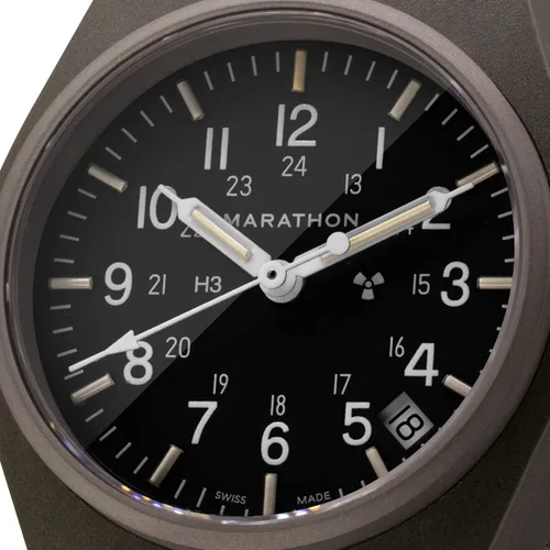 Vista 2 de MARATHON Reloj de pulsera de campo de cuarzo de uso general (GPQ) con fecha, tritio, WW194015