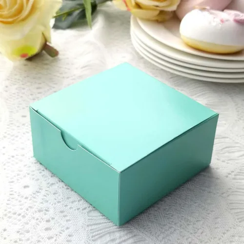Vista 12 de Efavormart - Paquete de 25 cajas de regalo impresas en oro negro con texto en inglés "Thank You", 4 x 4 x 2 pulgadas, cajas de regalo de cartulina