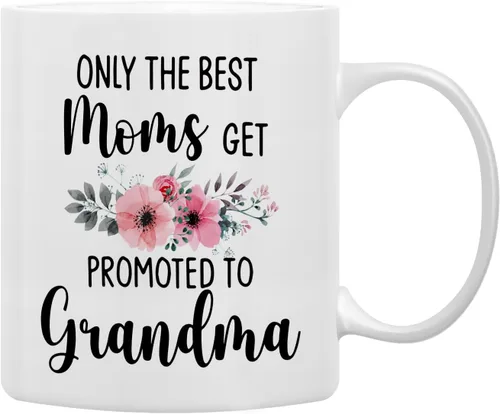 Vista 7 de QASHWEY Taza de café con texto en inglés «Only The Best Aunts Get Promoted to Great Aunt», divertidos regalos de anuncio de embarazo para tía, tías