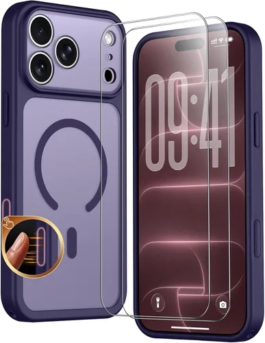 Vista 91 de SPIDERCASE Funda magnética translúcida diseñada para iPhone 11, con 2 protectores de pantalla de vidrio templado, antihuellas, para iPhone 11 de 6.1