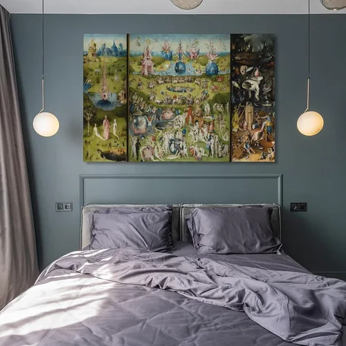 Vista 8 de QINGYUAN Hieronymus - Póster de Bosch The Garden of Earthly Delights (2) - Lienzo decorativo moderno para pared de dormitorio familiar, 12 x 18