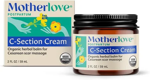 Vista 11 de Motherlove C-Section Cream (1 oz) Crema nutritiva orgánica para cicatrices a base de hierbas, alivia las molestias mientras minimiza la apariencia